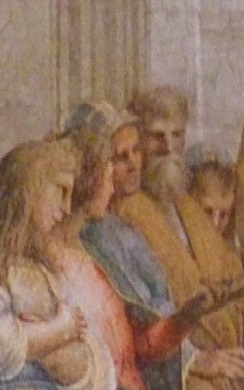 Sie sind das Volk? Jedenfalls lauschen sie gerade und offenbar interessiert dem Philosophen Platon. 